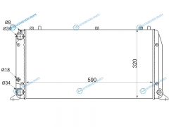 SG-AD0001-MT Радиатор AUDI 80 92-96 1.61.82.0