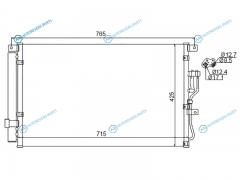 ST-HNI55-394-A0 Радиатор кондиционера HYUNDAI IX55VERACRUZ 3.0D 07-