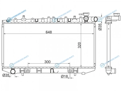 NS0001-14D Радиатор NISSAN SUNNY 94-98ADWINGROAD 90-98 CD20