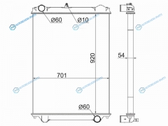 IS0008 Радиатор ISUZU GIGAMAX KL-EXD52KL-EXR52 6WG1 00- MT