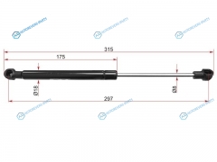 ST-A2217500236 Амортизатор крышки багажника MERCEDES-BENZ S-CLASS W221 05-