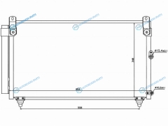 ST-TY55-394-0 Радиатор кондиционера TOYOTA ALTEZZALEXUS IS200300 E1 98-05