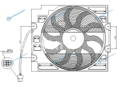 ST-BM53-201-0 Диффузор радиатора в сборе BMW 5-series E39 1995-
