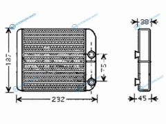 ST-VV40-395-0 Радиатор отопителя салона VOLVO S40  V40 95-