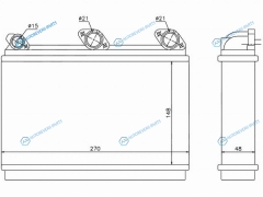 ST-BM52-395-0 Радиатор отопителя салона BMW 5 E 34 88-957 32 86- W AC8 E31 91-99
