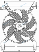 ST-CVW1-201-A0 Диффузор радиатора в сборе CHEVROLET LACETTI 1.8 04-