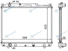 SK0004-D Радиатор SUZUKI ESCUDOGRAND VITARA XL-7 2.0 HDi 97-01 DIESEL