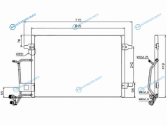 ST-VWA7-394-A0 Радиатор кондиционера VW PASSAT B5 97-00