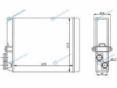 ST-VV60-395-0 Радиатор отопителя салона VOLVO S60 00-S70  V70 00-S80 98-XC 70 00-XC 90 02-