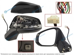ST-16-0023 Зеркало TOYOTA RAV4 19- LH регулировка. обогрев. поворот. подсветка. слепая зона 12конт (пр-во Тайва