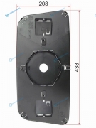 SL-1670 Стекло зеркала заднего вида SCANIA (438x208mm)