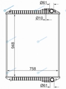 HI0001-3 Радиатор HINO RANGER FR1E 2003- E13C