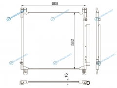ST-TY98-394-0 Радиатор кондиционера TOYOTA HILUX REVO 15-