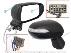 ST-HD75-940-B1 Зеркало HONDA FIT 03-07 5D RH складное. поворот. 7конт.