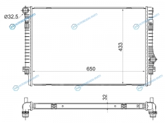 SD0007-4 Радиатор AUDI A3S3 12-TT 14-SKODA OCTAVIA 13-VOLKSWAGEN GOLF 12-