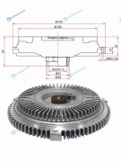 ST-11527505302 Вискомуфта BMW E39 95-03X5 E53 00-06 (три отверстия)