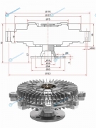 ST-252374X600 Вискомуфта KIA BONGO 06-