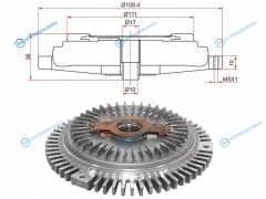 ST-A1032000622 Вискомуфта MERCEDES S-KLASS W140 91-98