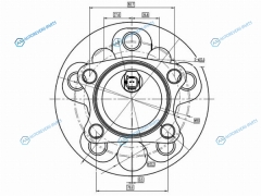 3DACF027F-11FS Ступичный узел задн. TOYOTA AURIS 06-COROLLA 06-13