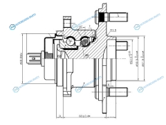 3DACF026F-17CS Ступичный узел задн. TOYOTA MARK X ZIORAV4 07-LEXUS HS250H 09-NX200T 14-
