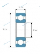 6206ZZCM Подшипник 306216. шариковый в металле
