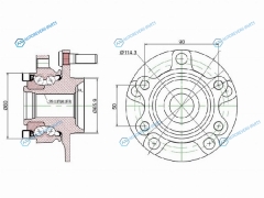 HUB119T-14 Ступичный узел перед NISSAN QASHQAI J10E 06-X-TRAIL J31 07-ROGUE S35 07-