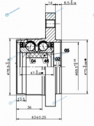HUB147-28 Полуступица задняяправ HONDA PARTNER EY8ORTHIA EL3 4WD