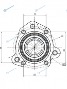 HUB189-4 Полуступица задняялев HONDA CR-V 96-01 (лев.руль)
