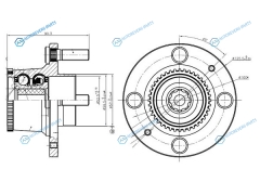 ST-96471775 Ступичный узел задн. CHEVROLET AVEO (c ABS)