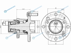 ST-96639607 Ступичный узел задн. CHEVROLET LACETTIEPICA (с ABS)