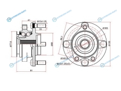 ST-40202-EM00A Ступичный узел перед NISSAN TIIDA C11 ЛЕВЫЙ РУЛЬ
