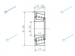 EC12625S02H206 Подшипник КПП NISSAN JUKE 2010-TIIDA 2015-QASHQAI 2006- 25X59X18