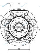 HUB213T-4 Ступичный узел перед SUBARU FORESTER SH.SJ  IMPREZA GH LEGACY BP.BL.BM.BR