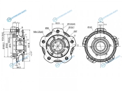 ST-43401-65D10 Ступичный узел перед SUZUKI GRAND VITARAESCUDO (ABS) 01-