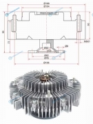 FCT-070 Вискомуфта TOYOTA LAND CRUISER PRADO 150 09- 3.0DHIACE 01-