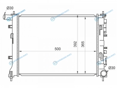 HSRD0033 Радиатор HYUNDAI SOLARIS  KIA RIO III 17- (трубчатый)