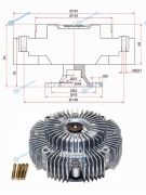 T-154F Вискомуфта TOYOTA HILUX.LAND CRUISER PRADO 1K 95-