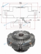 T-166F Вискомуфта TOYOTA LAND CRUISER 200 2UZFE 07-