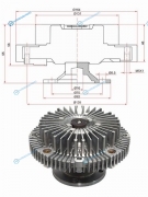 T-118F Вискомуфта TOYOTA MARKIICROWNPROGRES 2JZ-GE 92-