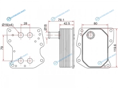 ST-1372757 Радиатор масляный FORD TRANSIT 06-TRANSIT 13-