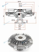 ST-1320A032 Вискомуфта MITSUBISHI L200 05-PAJEROMONTERO SPORT 2.5D 08-