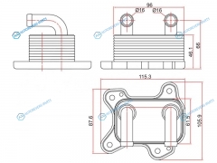 ST-97223705 Радиатор масляный OPEL ASTRA G 00-09CORSA C 00-07MERIVA A 03-10