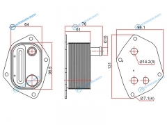 ST-26410-2A150 Радиатор масляный HYUNDAI ELANTRA 06-10GETZ 02-I30 07-KIA CEED 07-12CERATO 04-RIO 05-10