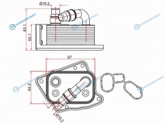 ST-11427508967 Радиатор масляный BMW 1-SERIES E81E82E87E88 04-113-SERIES E46 98-3-SERIES E90E91E92E93 05-