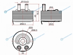 ST-21305-EB300 Радиатор масляный NISSAN NAVARA 05-PATHFINDER 04-13