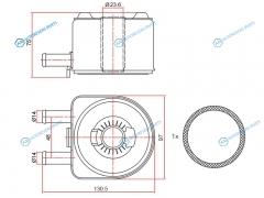 ST-1103.H4 Радиатор масляный CITROEN BERLINGO 96-JUMPER 94-RELAY 02-FIAT DUCATO 94-PEUGEOT 307 00-BOXER 94