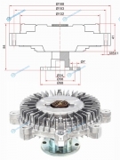 ST-MD331586 Вискомуфта MITSUBISHI L200 96-07PAJEROMONTEROSPORT 96- 4D56