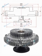 ST-16210-54210 Вискомуфта TOYOTA HILUX 2L-TE5L