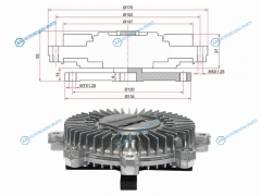 ST-MD174185 Вискомуфта Mitsubishi Pajero I.II 2.5TD 90-00. Space Gear 95-00
