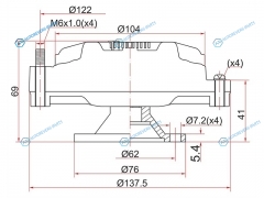 ST-16210-64020 Вискомуфта TOYOTA TOWNACELITEACE 2-3С 92-